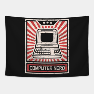 Propaganda Poster – Computer Nerd Tapestry