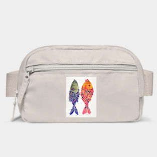 indonesian fish navy red Bag