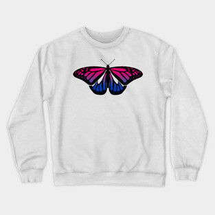 Bisexual Pride Butterfly Crewneck Sweatshirt