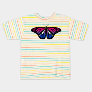 Bisexual Pride Butterfly Kids T-Shirt