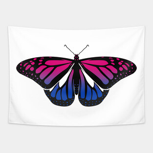 Bisexual Pride Butterfly Tapestry