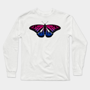 Bisexual Pride Butterfly Long Sleeve T-Shirt