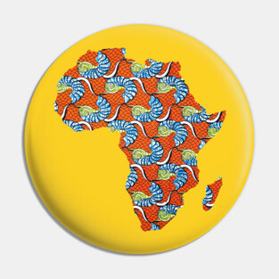 African Print | African Continent | Afrocentric Design Pin