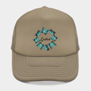 Gratitude - Blue Butterflies Hat
