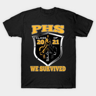 Parkville High School Knights Class of 2021 We Survived Design T-Shirt