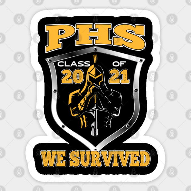 Parkville High School Knights Class of 2021 We Survived Design Sticker by Joaddo