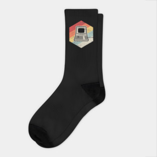 Retro Vintage Computer Icon Socks