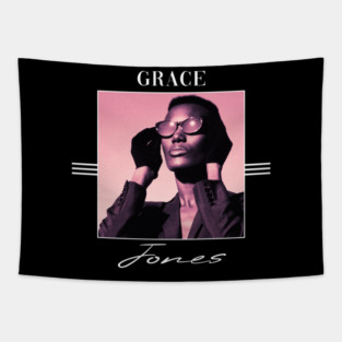 Grace Jones /// Retro colors Tapestry