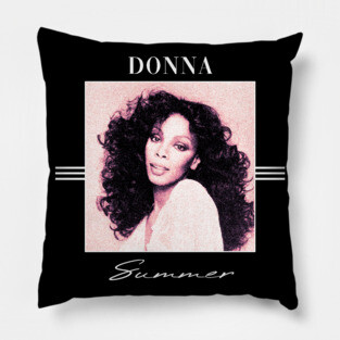 Donna Summer /// Retro colors Pillow
