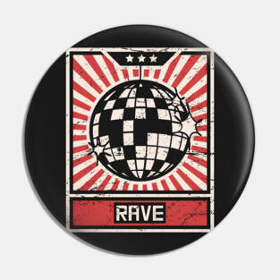RAVE – Propaganda Disco Ball Pin
