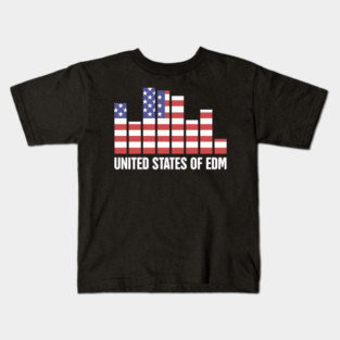 Patriotic USA Flag – United States of EDM Kids T-Shirt