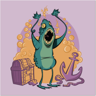 Technicolor Sea Monster Posters and Art