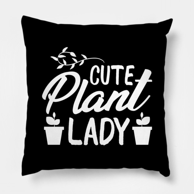 Cute plant lady Pillow by Tshirtiz