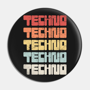 Retro Vintage TECHNO Pin