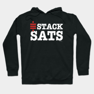 I [sat symbol] STACK SATS Hoodie