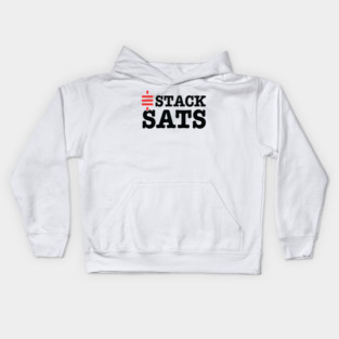 I (sat symbol) STACK SATS (light) Kids Hoodie