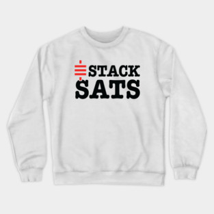 I (sat symbol) STACK SATS (light) Crewneck Sweatshirt
