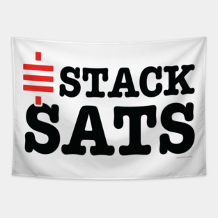 I (sat symbol) STACK SATS (light) Tapestry