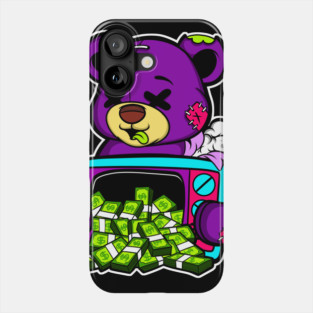 teddy bear and cash Phone Case