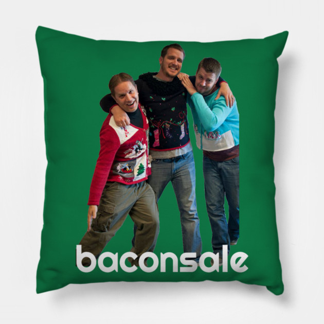 Ugly Christmas Baconsale Pillow by baconsale
