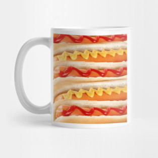 Hot-Dog Ketchup Mustard Hot-Dogs Stack Mug