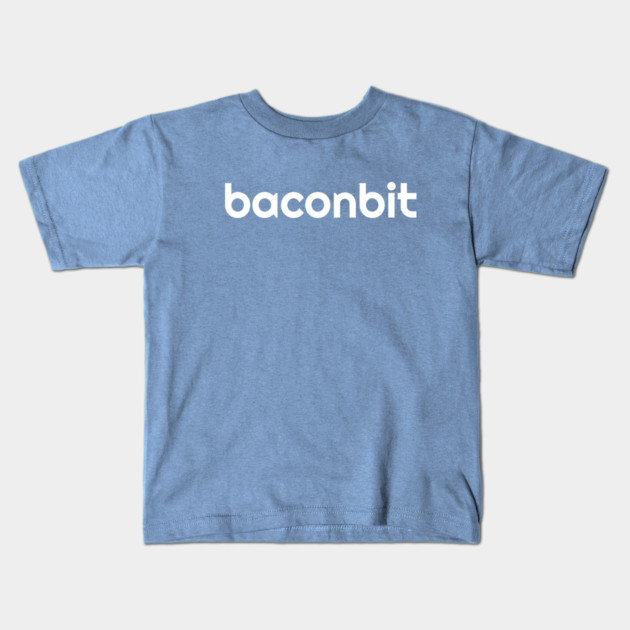 BaconBit - White Print Kids T-Shirt by baconsale