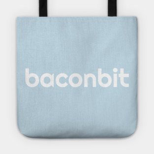 BaconBit - White Print Tote