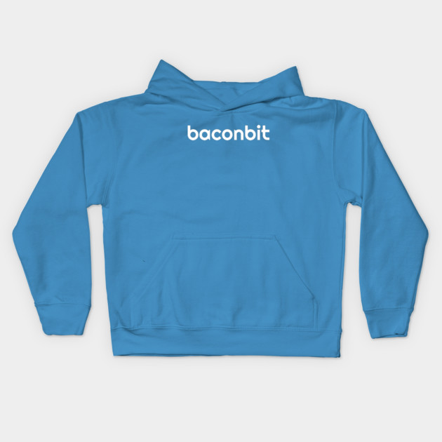 BaconBit - White Print Kids Hoodie by baconsale