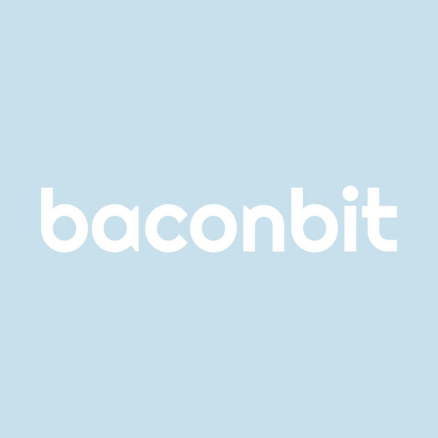 BaconBit - White Print by baconsale