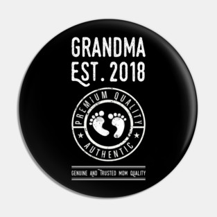 Grandma Est 2018 Expecting New Baby Gift Established Mom grandmom Pin