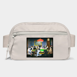 Pugs playing poker Bag