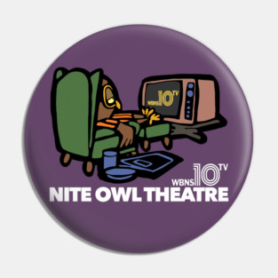 Nite Owl Theatre - Retro Defunct Horror Host Movie Series Pin
