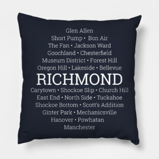 Neighborhoods of Richmond, Virginia Pillow