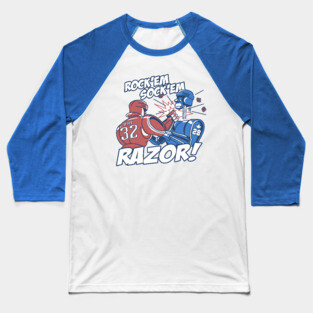 Rock'em Sock'em Razor! Baseball T-Shirt