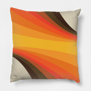 Retro Modern Abstract Shapes Pillow