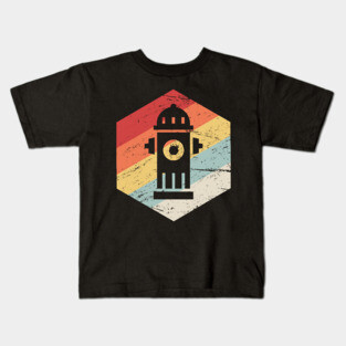 Retro Vintage Fire Hydrant Icon Kids T-Shirt