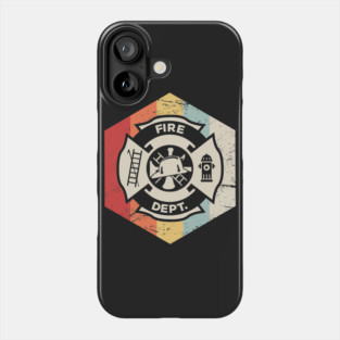 Retro Vintage Fire Department Icon Phone Case
