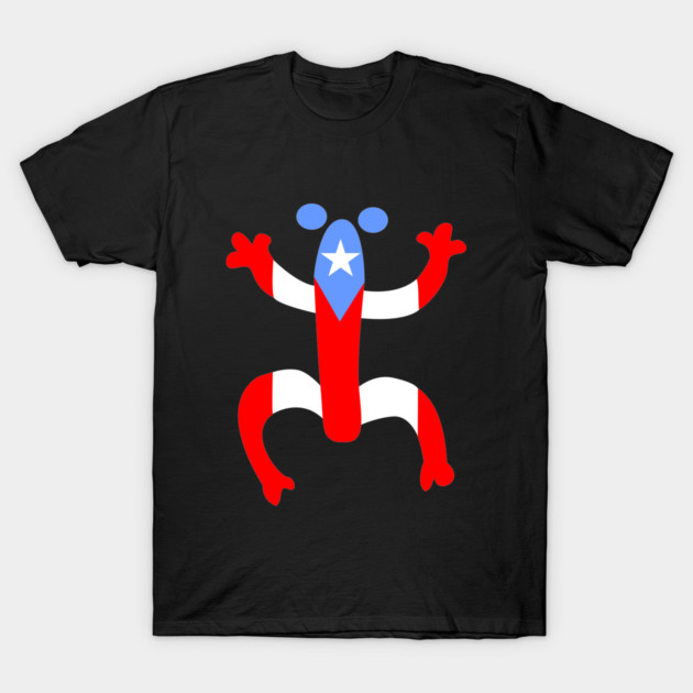 Puerto Rico Taino Coqui Boricua Flag T-Shirt