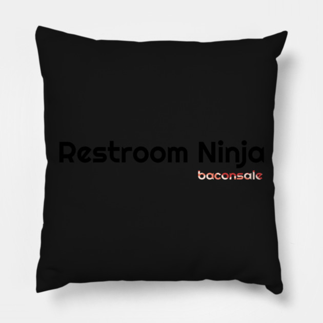 Restroom Ninja Pillow by baconsale