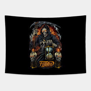 Grim Reaper with Hourglass Tapestry