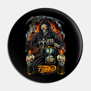 Grim Reaper with Hourglass Pin