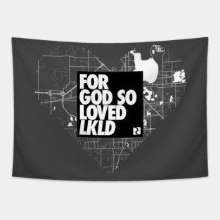 Lakeland Map For God So Loved LKLD BW Tapestry