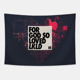 For God So Loved LKLD Map Color Tapestry