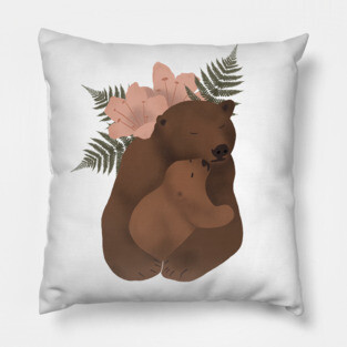 Mama bear & cub Pillow