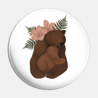 Mama bear & cub Pin