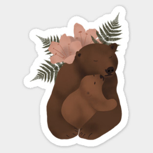 Mama bear & cub Sticker