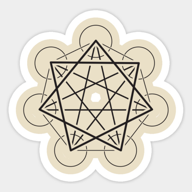 Heptagram (7 sided star) - Awesome Sacred Geometry Design Sticker by Nonstop Shirts