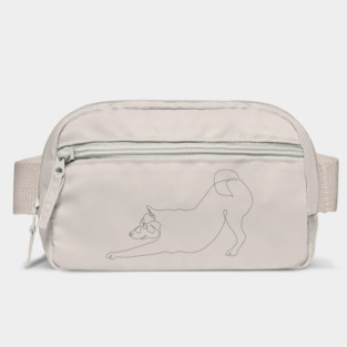 One line Shiba Inu Downward Dog Bag