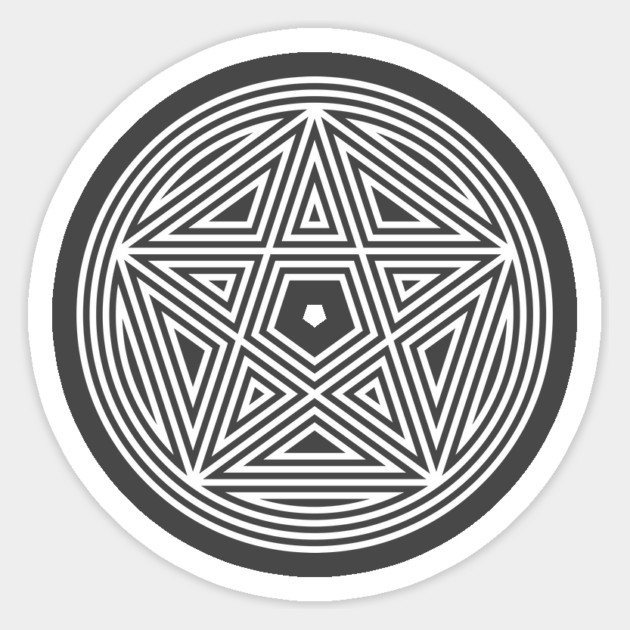 Pentagram (5 sided star) - Awesome Sacred Geometry Design Sticker by Nonstop Shirts