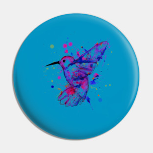 Hummingbird Splatter Pin